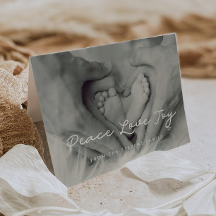 Cartão De Festividades Paz Amor Alegria Elegante Simples Foto