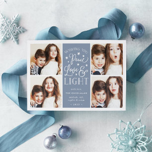 Cartão De Festividades Paz, Amor e Luz Foto de Hanukkah