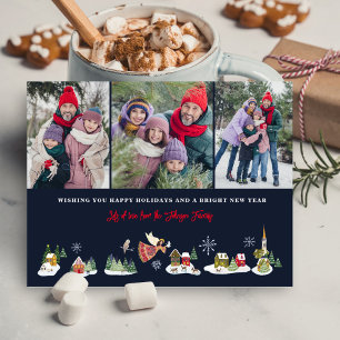 Cartão De Festividades Paz Angelical na Terra Foto Natal 3 Fotos