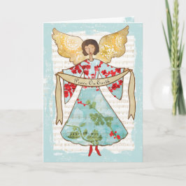 Cartão De Festividades Paz de Anjo do Natal na Terra