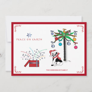 Cartão De Festividades Paz de Natal na Terra - Feriado Multilíngue