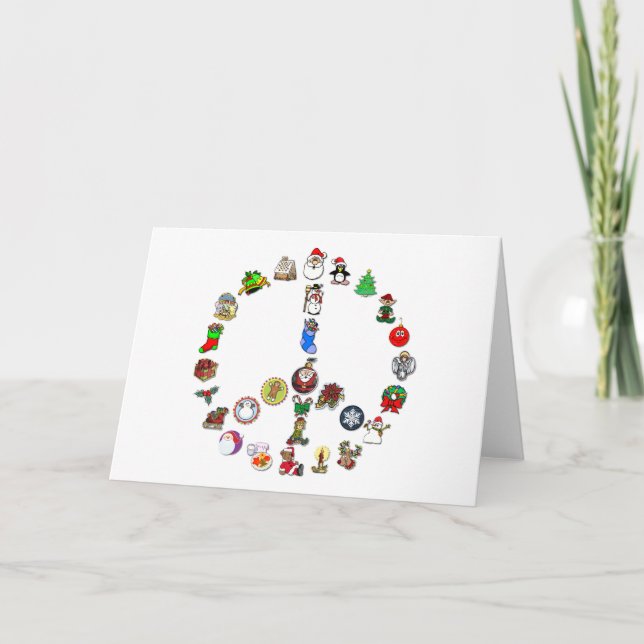 Cartão De Festividades Paz do feriado (Frente)