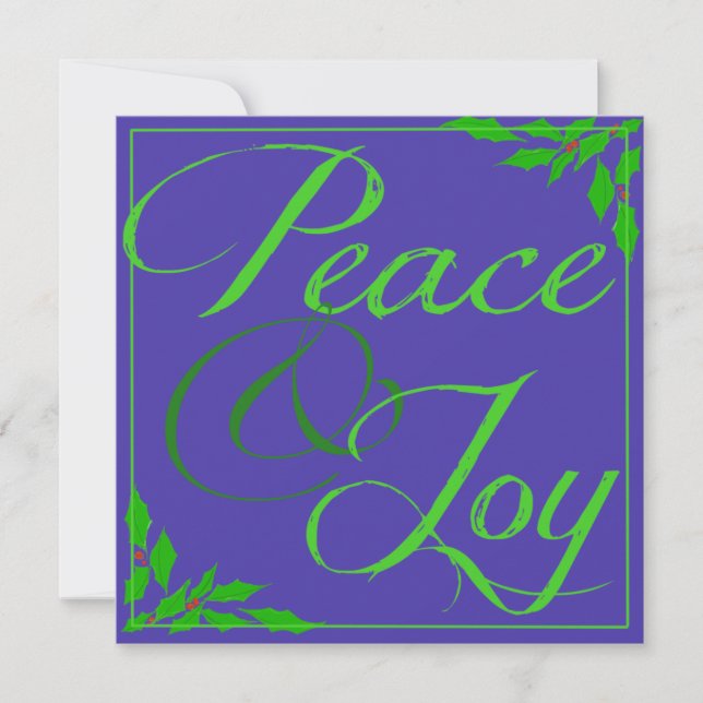 Cartão De Festividades Paz e Alegria (Frente)