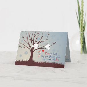 Cartão De Festividades Paz e alegria