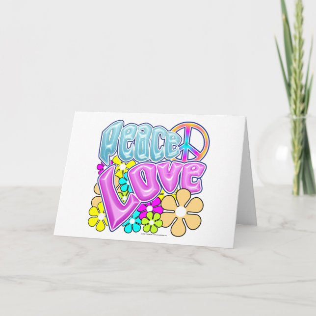 Cartão De Festividades Paz e amor (Frente)