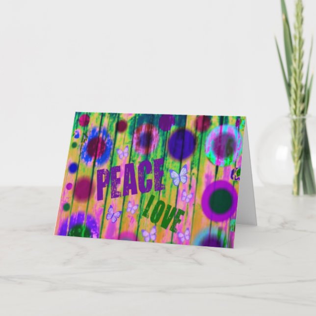 Cartão De Festividades Paz e amor (Frente)