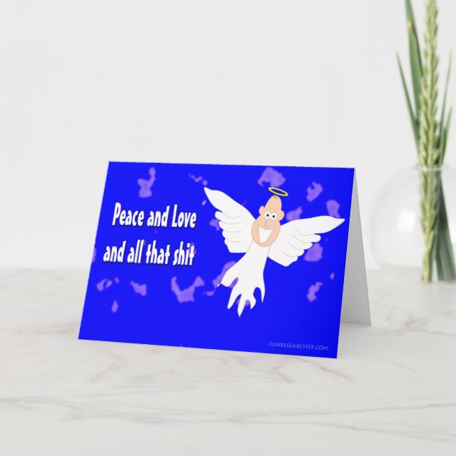 Cartão De Festividades Paz e Amor e toda aquela P*** (Frente)