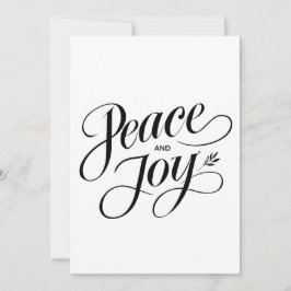 Cartão De Festividades Paz Minimalista e Joy Moderno Não-Denominacional