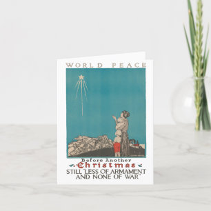 Cartão De Festividades Paz mundial antes do Natal