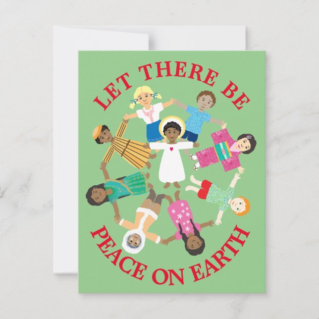 Cartão De Festividades Paz na Terra (Frente)
