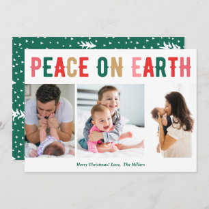 Cartão De Festividades Paz na Terra 3 Fotografia Família Moderna Natal