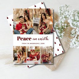 Cartão De Festividades Paz na Terra 5 Foto da Família Simples Natal