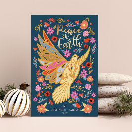 Cartão De Festividades Paz na Terra Arte Folar Floral