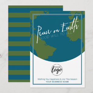 Cartão De Festividades Paz na Terra e Boa Vontade - Logotipo Comercial