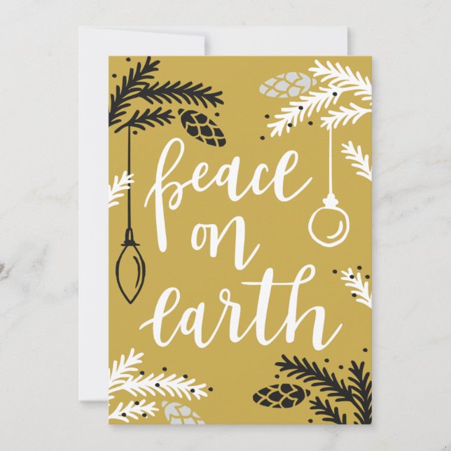 Cartão De Festividades Paz na Terra Escreva Sua Mensagem (Frente)