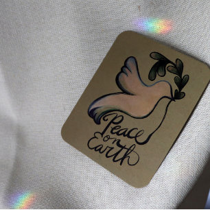 Cartão De Festividades Paz na Terra pomba da esperança arte pacífica