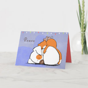 Cartão De Festividades Paz no feriado oxidado do remendo n da terra