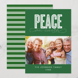 CARTÃO DE FESTIVIDADES PAZ NO NATAL DA FOTO DA FAMÍLIA TERRESTRE