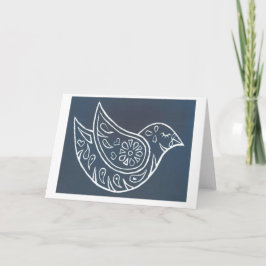 Cartão De Festividades Paz no pássaro da terra