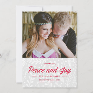 Cartão De Festividades Peace and Joy Holiday Card