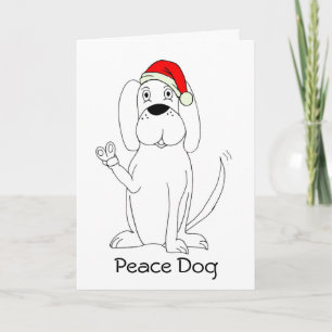 Cartão De Festividades Peace Dog Christmas Cards