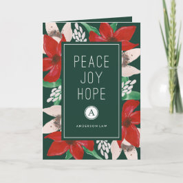 Cartão De Festividades Peace Joy Hope Corporate Holiday
