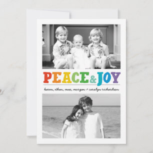 Cartão De Festividades Peace & Joy Multi x 2