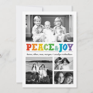Cartão De Festividades Peace & Joy Multi x 4