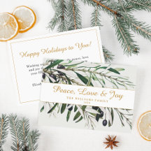 Peace Love and Joy Vintage Olive Branch