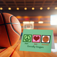 Peace Love Basball Custom Team Green