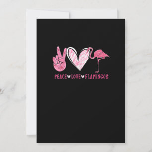 Cartão De Festividades Peace Love Flamingo   Flamingo Lover
