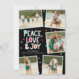 Cartão De Festividades Peace Love Joy 5 Photo