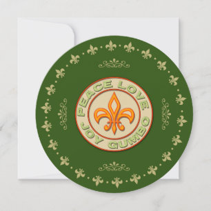 Cartão De Festividades Peace Love Joy Gumbo Holiday Wishes
