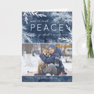 Cartão De Festividades Peace On Earth - Christmas Photo Greeting Card