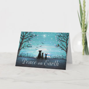 Cartão De Festividades Peace on Earth Winter Sunset
