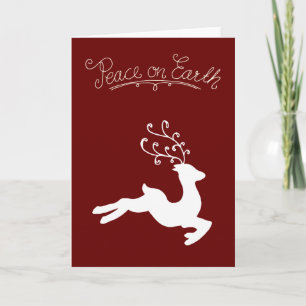 Cartão De Festividades Peace Reindeer