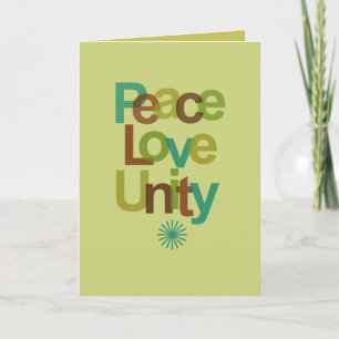 Cartão De Festividades PeaceLoveUnity