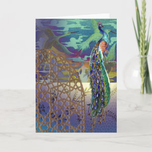 Cartão De Festividades Peacock Card 1