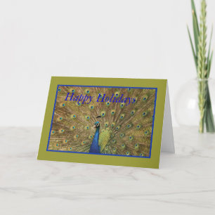 Cartão De Festividades Peacock Christmas Card