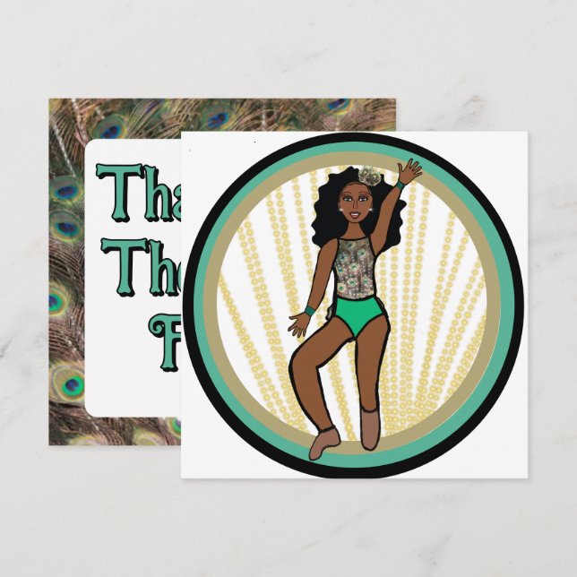 Cartão De Festividades Peacock Dancer A (Frente/Verso)