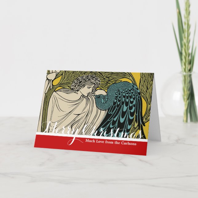 Cartão De Festividades Peacock Fine Art Bird Nouveau (Frente)