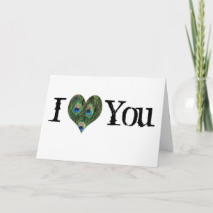 Cartão De Festividades Peacock Valentine's Day Card