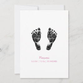 Cartão De Festividades Pegada Personalizada | Carregue Seu Bebê Em