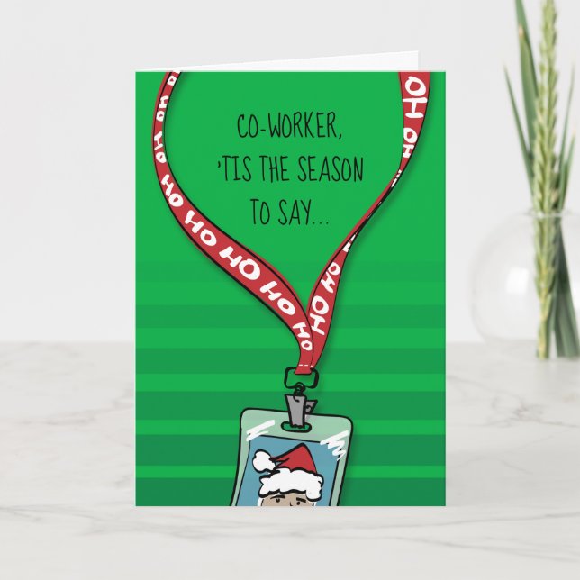 Cartão De Festividades Pegar Meu Colega Espantoso De Natal Engraçado (Frente)