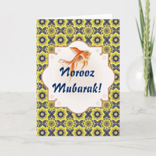 Cartão De Festividades Peixes de Norooz Mubarak Khatam