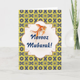 Cartão De Festividades Peixes de Norooz Mubarak Khatam