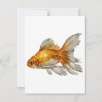 Peixes Dourados em Aquarelas