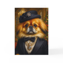 Pekingese Holiday Card