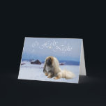 Cartão De Festividades Pekingese O Santa Noite<br><div class="desc">O Natal está chegando! Pekingese canta "Ó Santa Noite" nesta design,  criada da minha obra de arte original! Por favor,  visitem o nosso Compro e vejam todos os designs Pekingeses sobre vestuário,  novidade e presentes!</div>