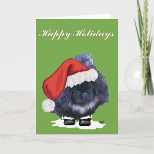 Cartão De Festividades Pekingese Puppy Natal